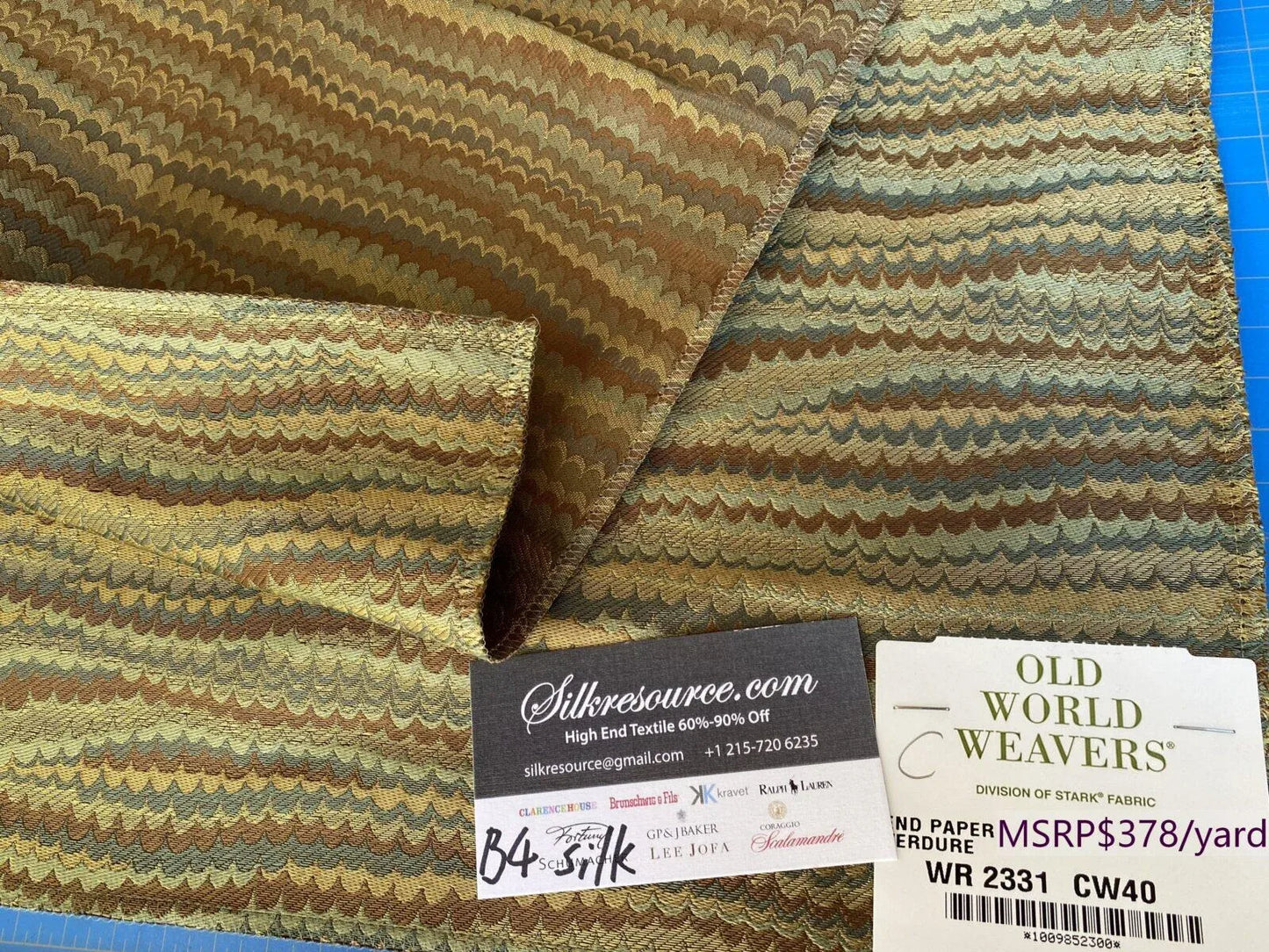 6c Berkbox4 Scalamandre Silk Square End Paper Verdure