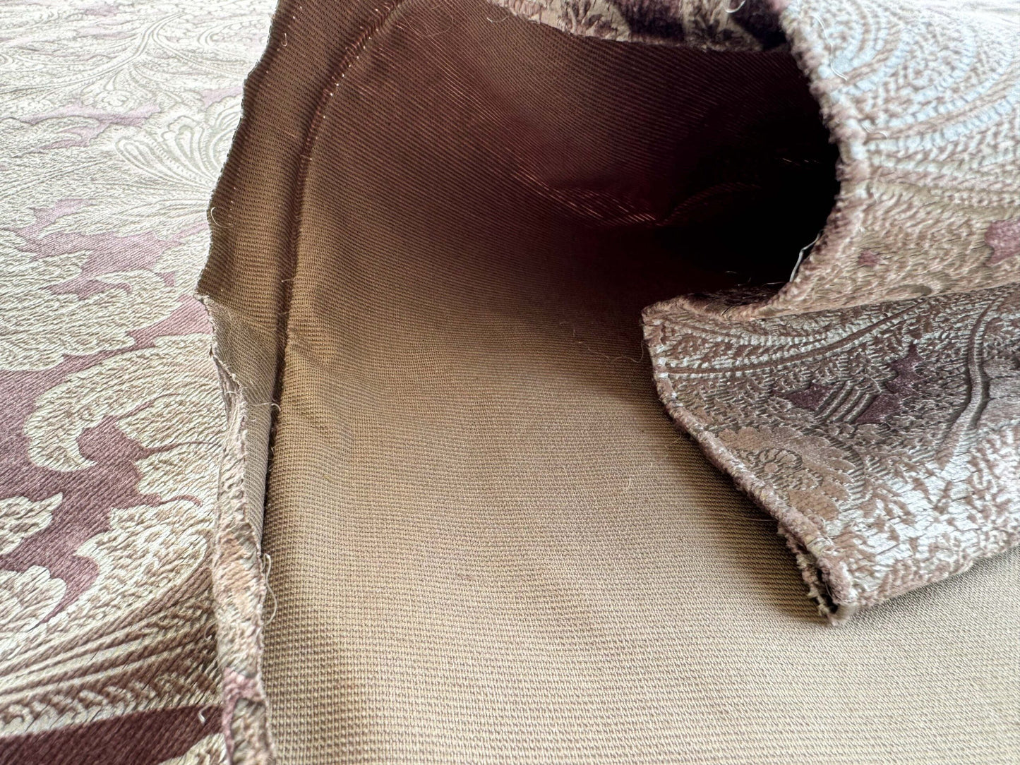 1.2yard Scalamandre Palermo Velvet Paisley Amethyst Purple Printed Velvet Botanical Foliage MSRP USD610/y