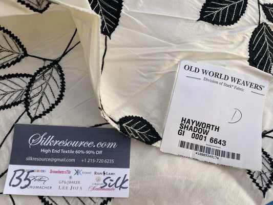 54d Berkbox5 Scalamandre Silk Square Hayworth Shadow Black On White