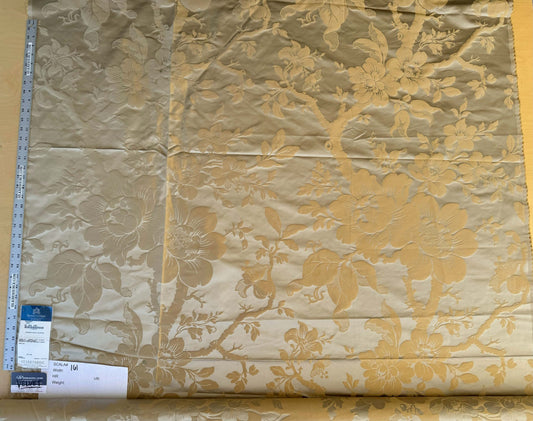 2.4yard with Stain Scalamandre Tassinari and Chatel Argenson Dore Silk Damask Gold Gray Renaissance Floral MSRP $1200+/Y