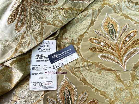 13 Berkbox4 Scalamandre Silk Square Darani Sea Sand 1.25y MSRP USD 436/yard