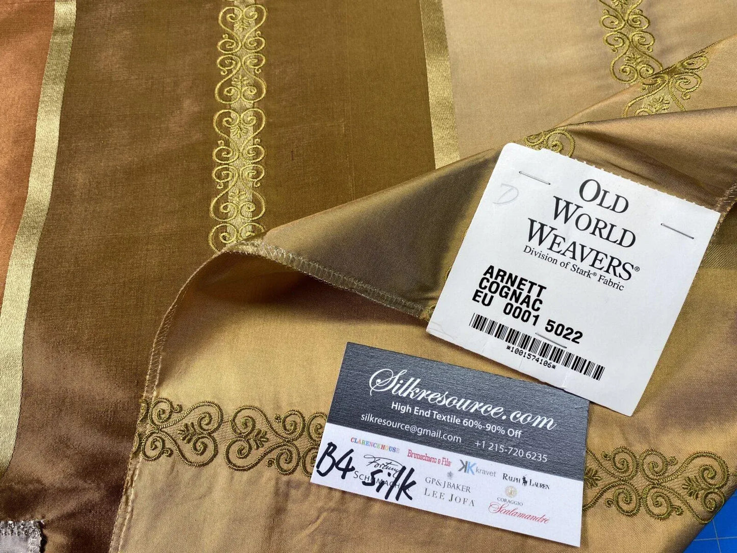 20d Berkbox4 Scalamandre Silk Square Arnett Cognac