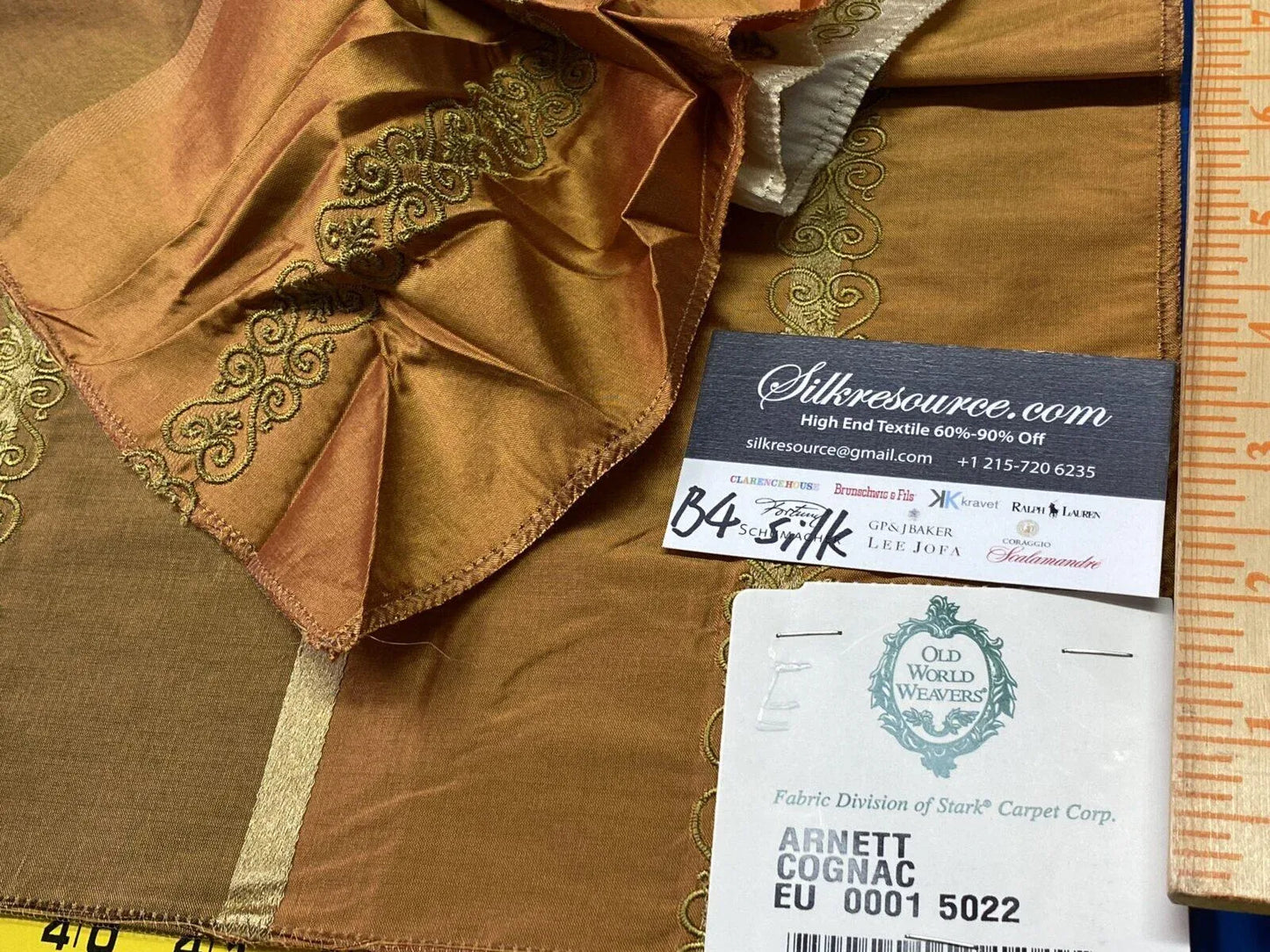 20e Berkbox4 Scalamandre Silk Square Arnett Cognac