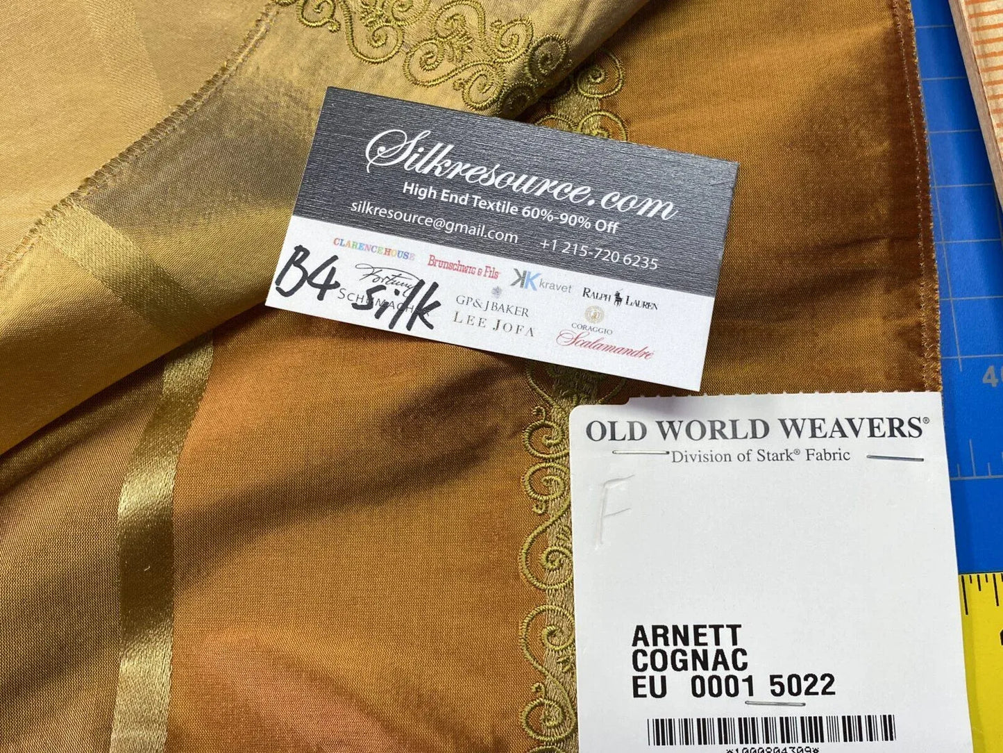 20f Berkbox4 Scalamandre Silk Square Arnett Cognac