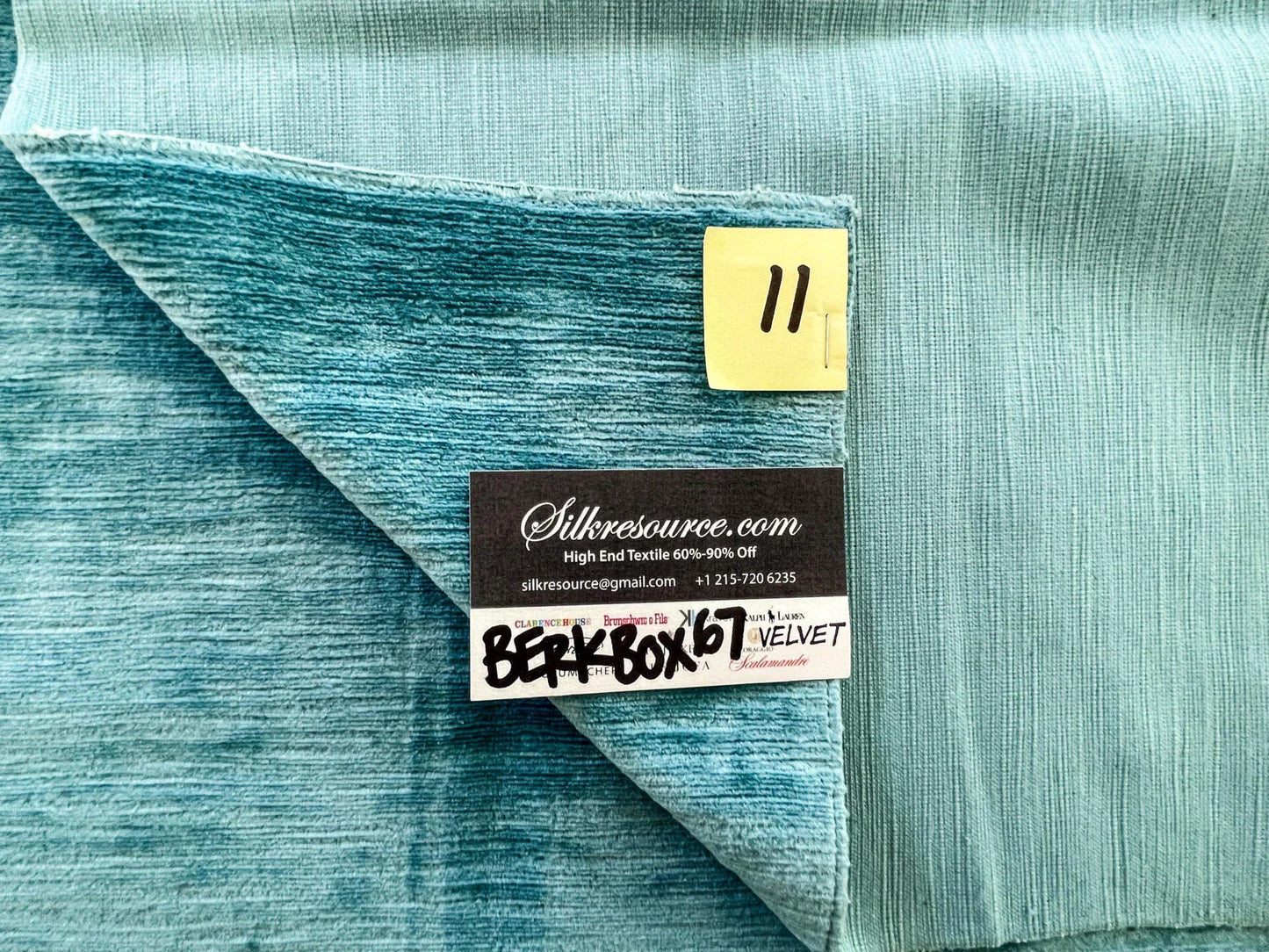 11 Berkbox67 28"x 28" Square Scalamandre NOBEL NORTH ATLANTIC Deep Blue Plains Texture