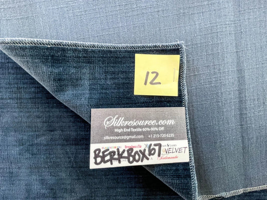 12 Berkbox67 26"x 26" Square Scalamandre Velvet Dark Blue Plains Texture