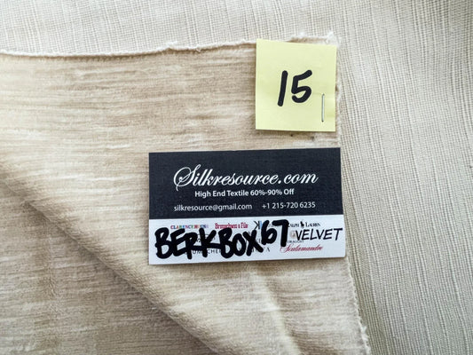 15 Berkbox67 26"x 26" Square Scalamandre Velvet Biege Plains Texture