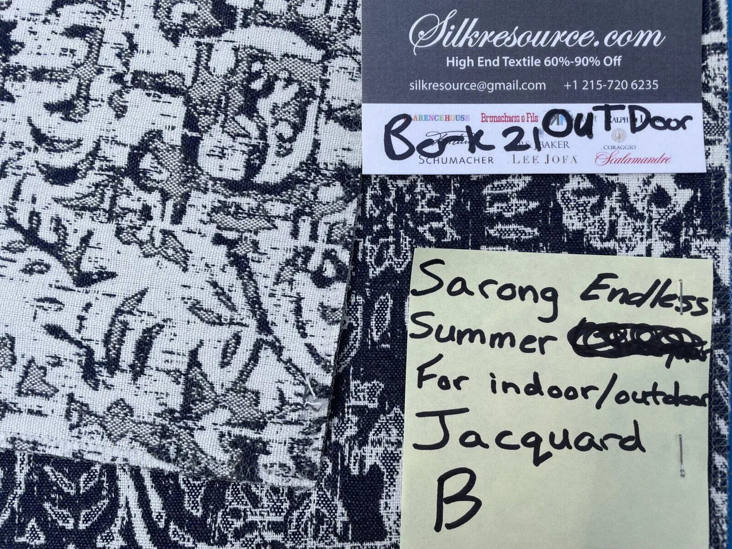 43b Berkbox21 Scalamandre Outdoors Sarong Endless Summer Jacquard Navy