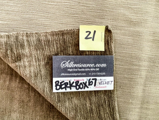 21 Berkbox67 27x 27" Square Scalamandre Velvet Brownish Plains Texture