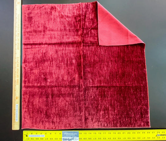 Scalamandre Plains Texture Velvet - Deep Red
