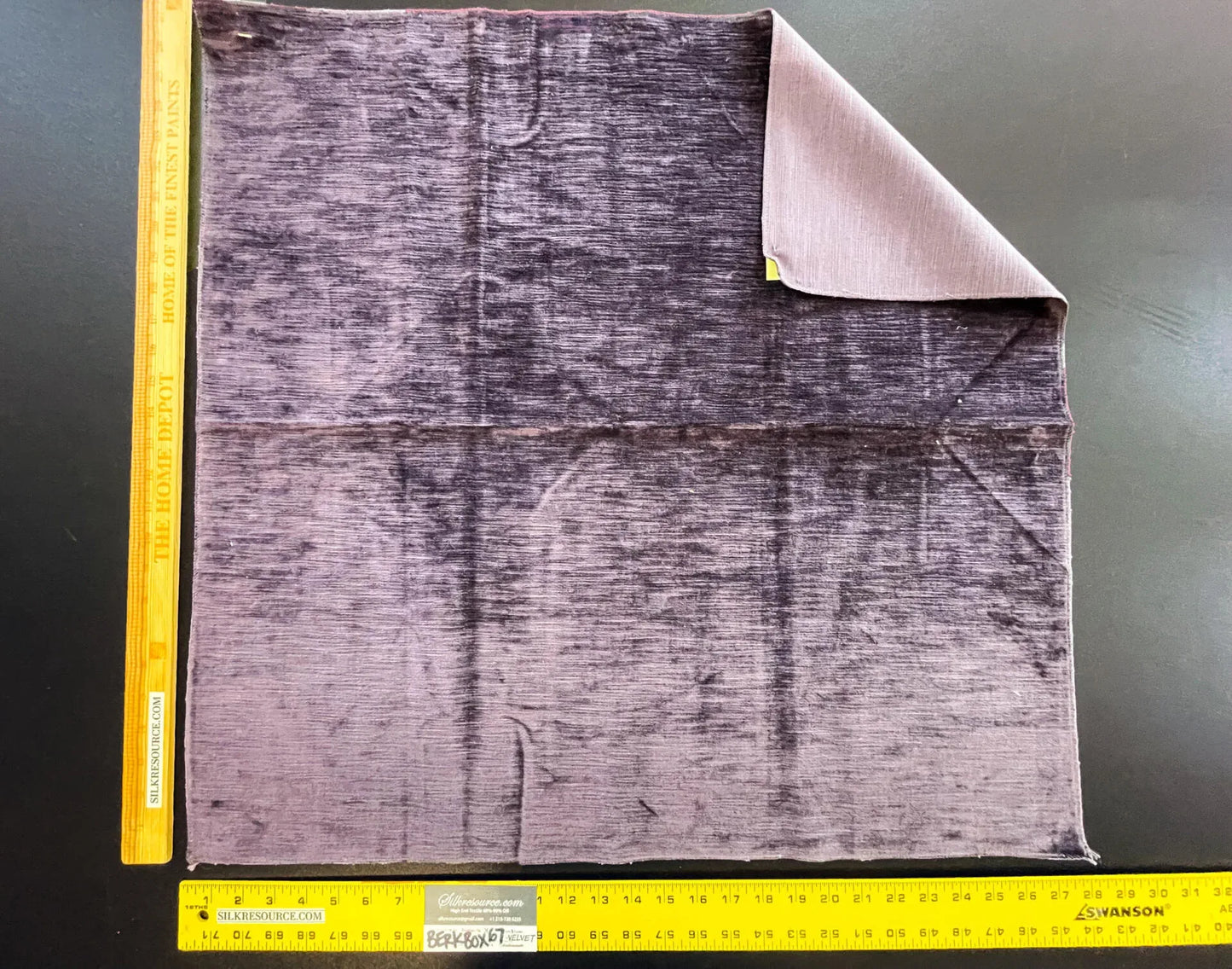 24 Berkbox67 28x 28" Square Scalamandre Velvet Purple Plains Texture