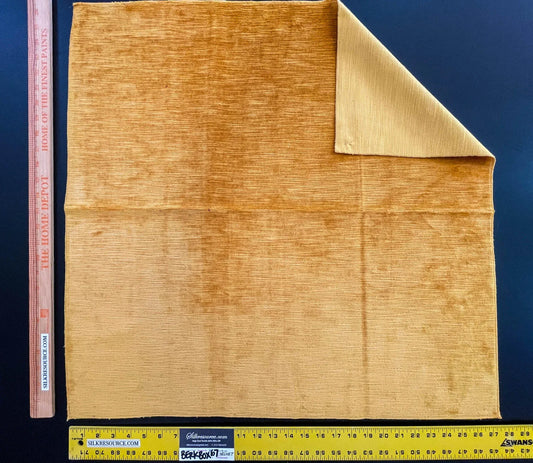 34 Berkbox67 27x 27" Square Scalamandre Velvet Yellow Plains Texture