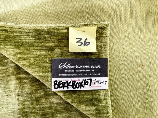 36 Berkbox67 27x 27" Square Scalamandre Velvet Green Plains Texture