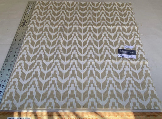 15 Berkbox6 Scalamandre Embroidery Square 27103-01 Chevron Embroidery MSRP USD 204/yard