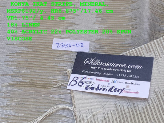 16 Berkbox6 Scalamandre Embroidery Square Konya Ikat 27138-02 Gold MSRP USD 192/Y