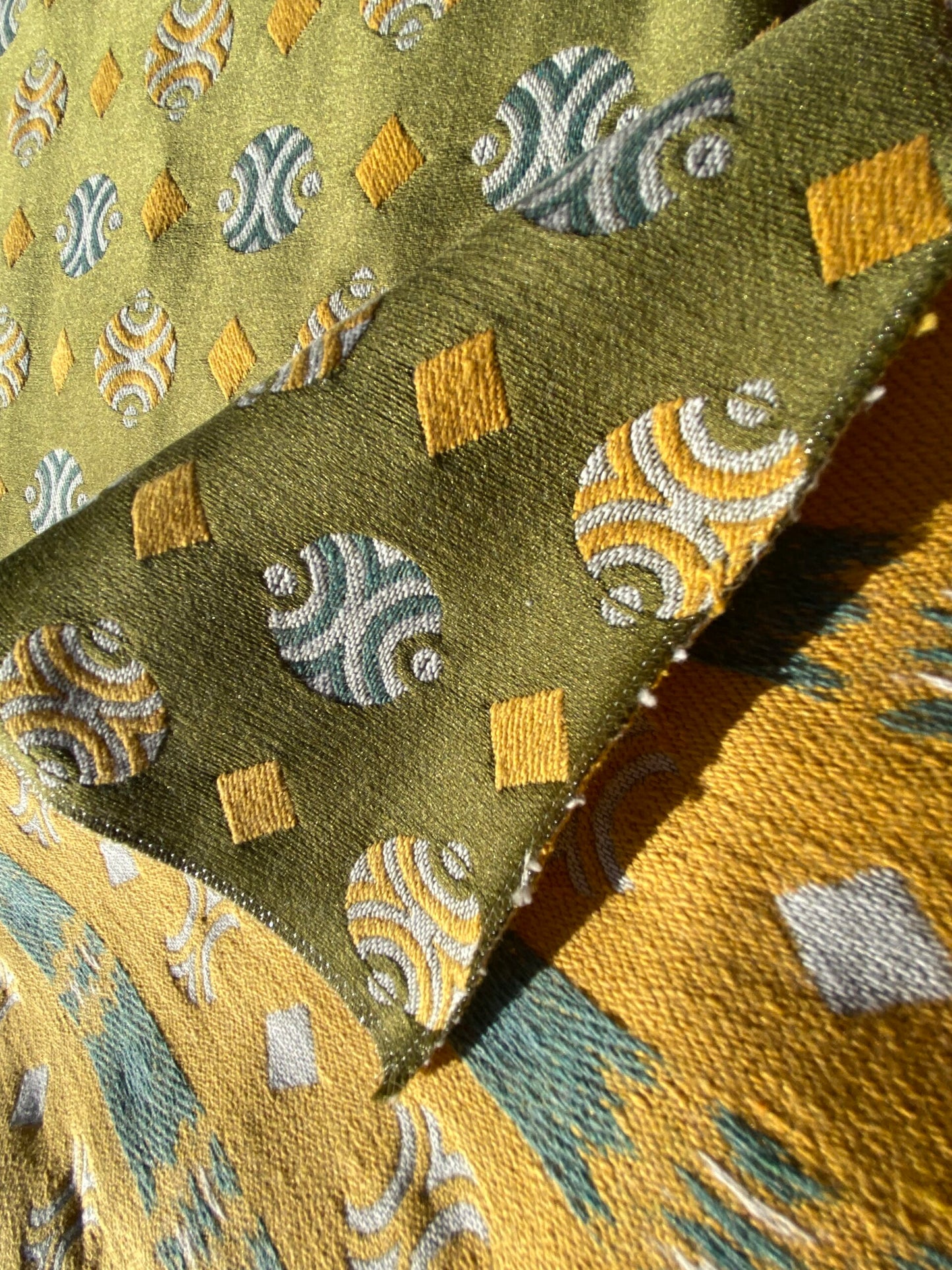 16 Berkbox103 Square Scalamandre Colony Collection Raku Verde Green Geometric Small Scale