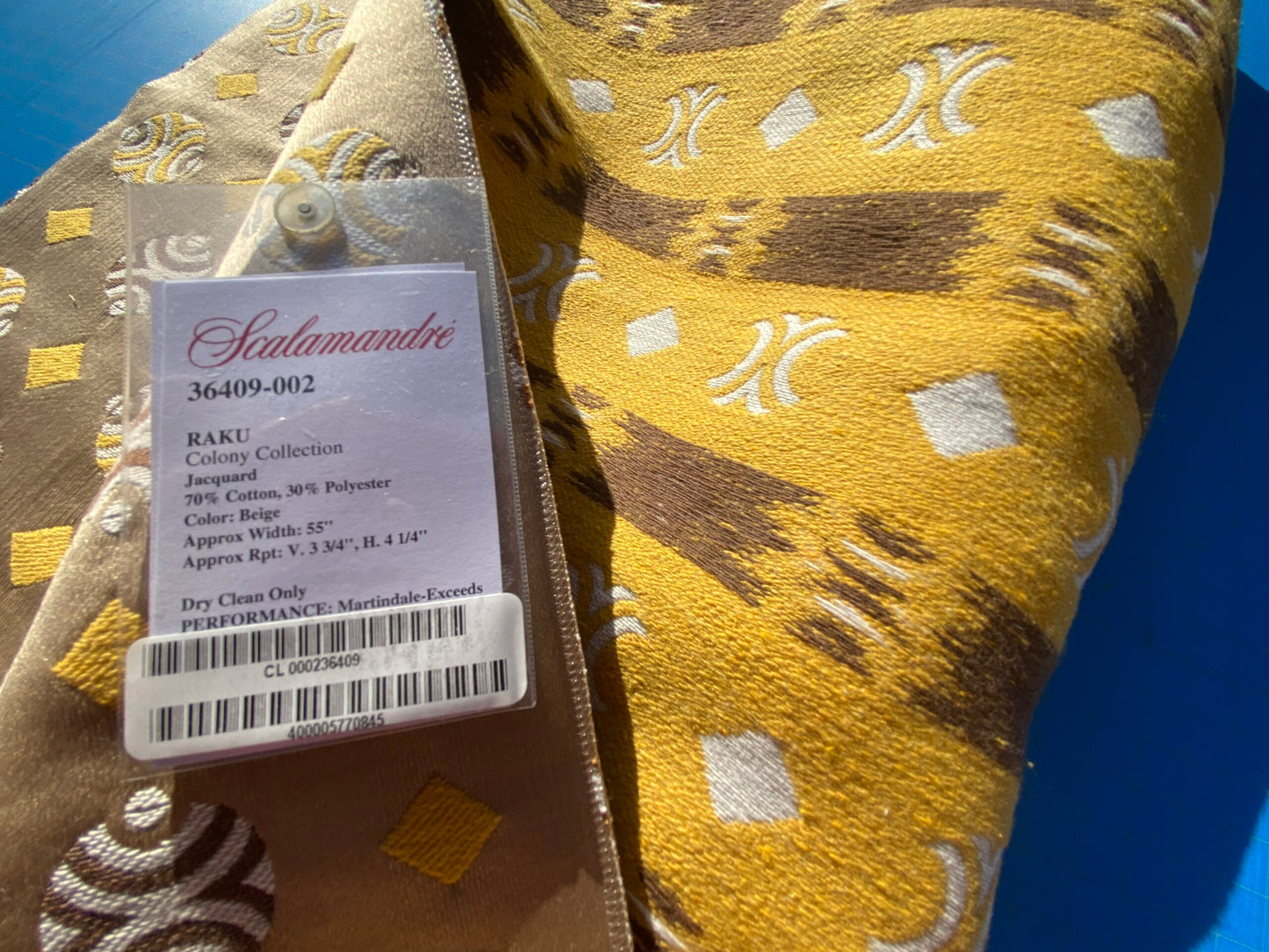 23 Berkbox103 Square Scalamandre Colony Collection Raku Beige Geometric Small Scale