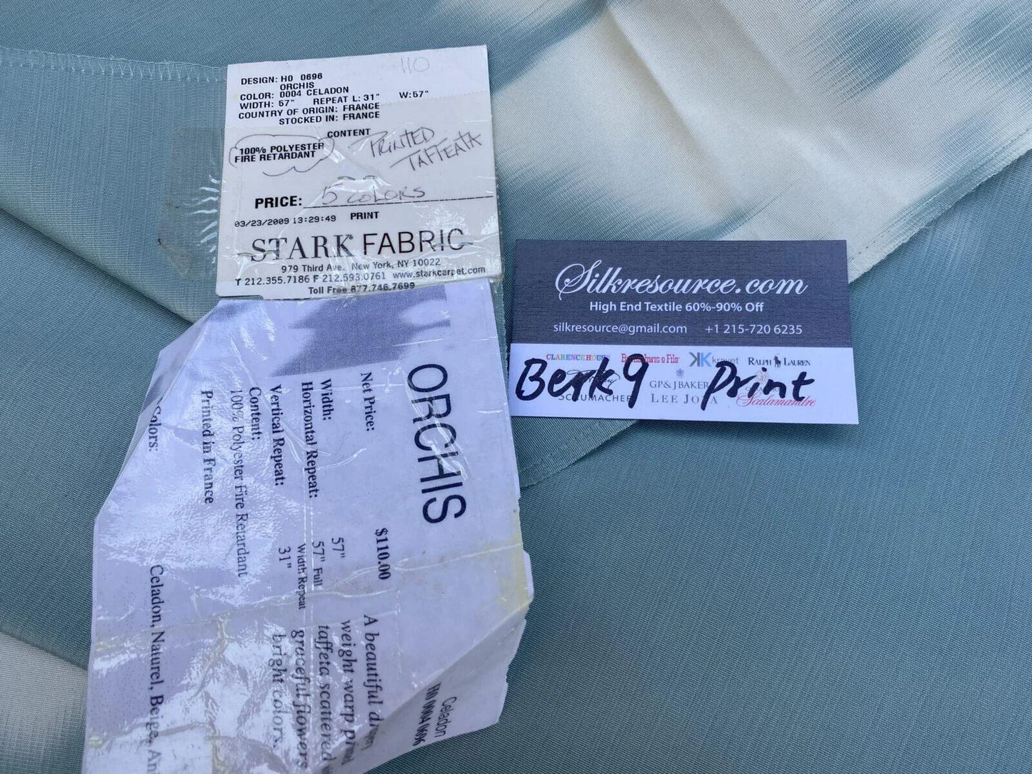 10 Berkbox9 Length Scalamandre Print 1.1 Yard Taffeata