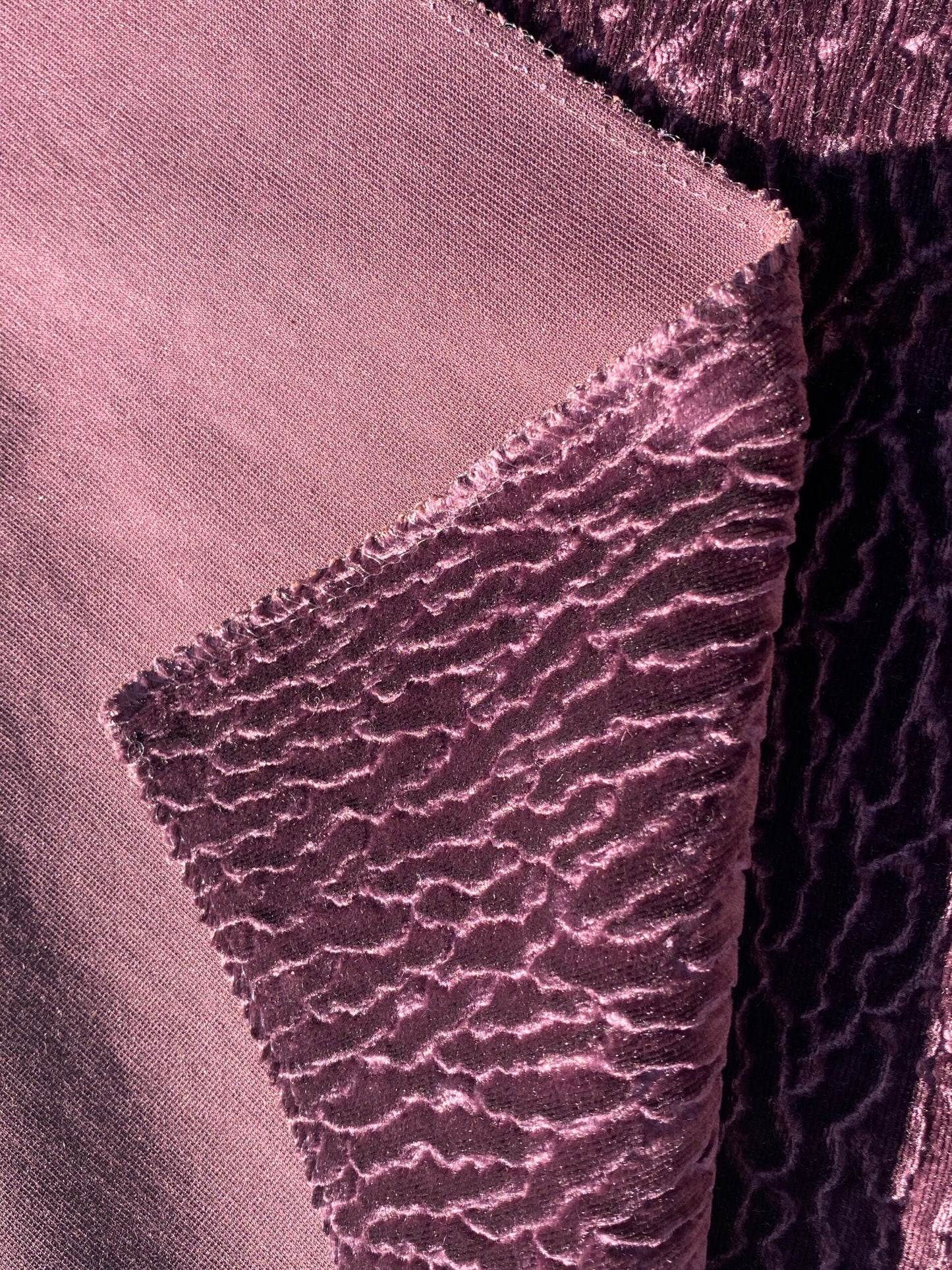 2 Berkbox104 Square Scalamandre Purple Abstract Solid Velvet 18"x27"