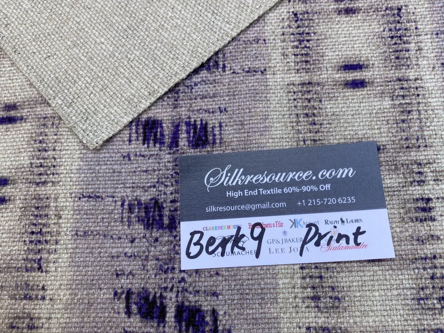 14 Berkbox9 Length Scalamandre Print 27x28 Inches Purple