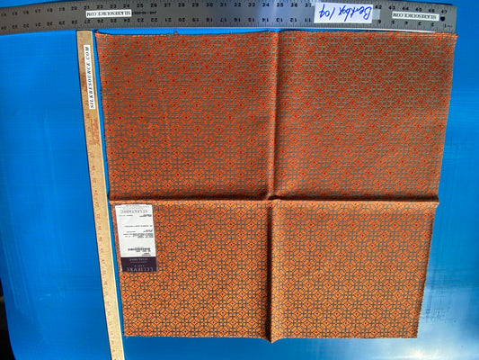 13 Berkbox104 Square Scalamandre Lelievre Paris Palanquin Curry Orange Small Scale Texture