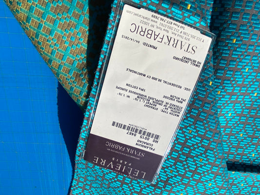 14 Berkbox104 Square Scalamandre Lelievre Paris Palanquin Curacao Blue Small Scale Texture