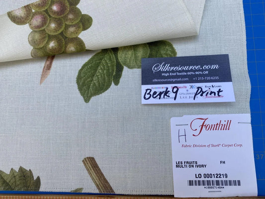 18h Berkbox9 Length Scalamandre Print 34"L x 27" W Les Fruits Multi On Ivory