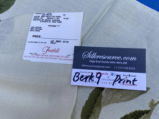 18k Berkbox9 Length Scalamandre Print 34"L x 27" W Les Fruits Multi On Ivory