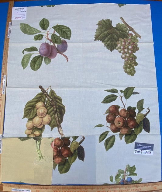 18l Berkbox9 Length Scalamandre Print 34"L x 27" W Les Fruits Multi On Ivory