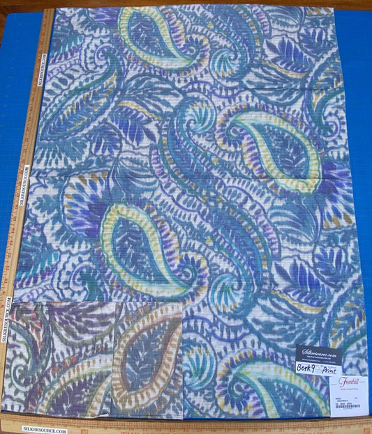 Scalamandre Indra Cotton - Aqua/Multi