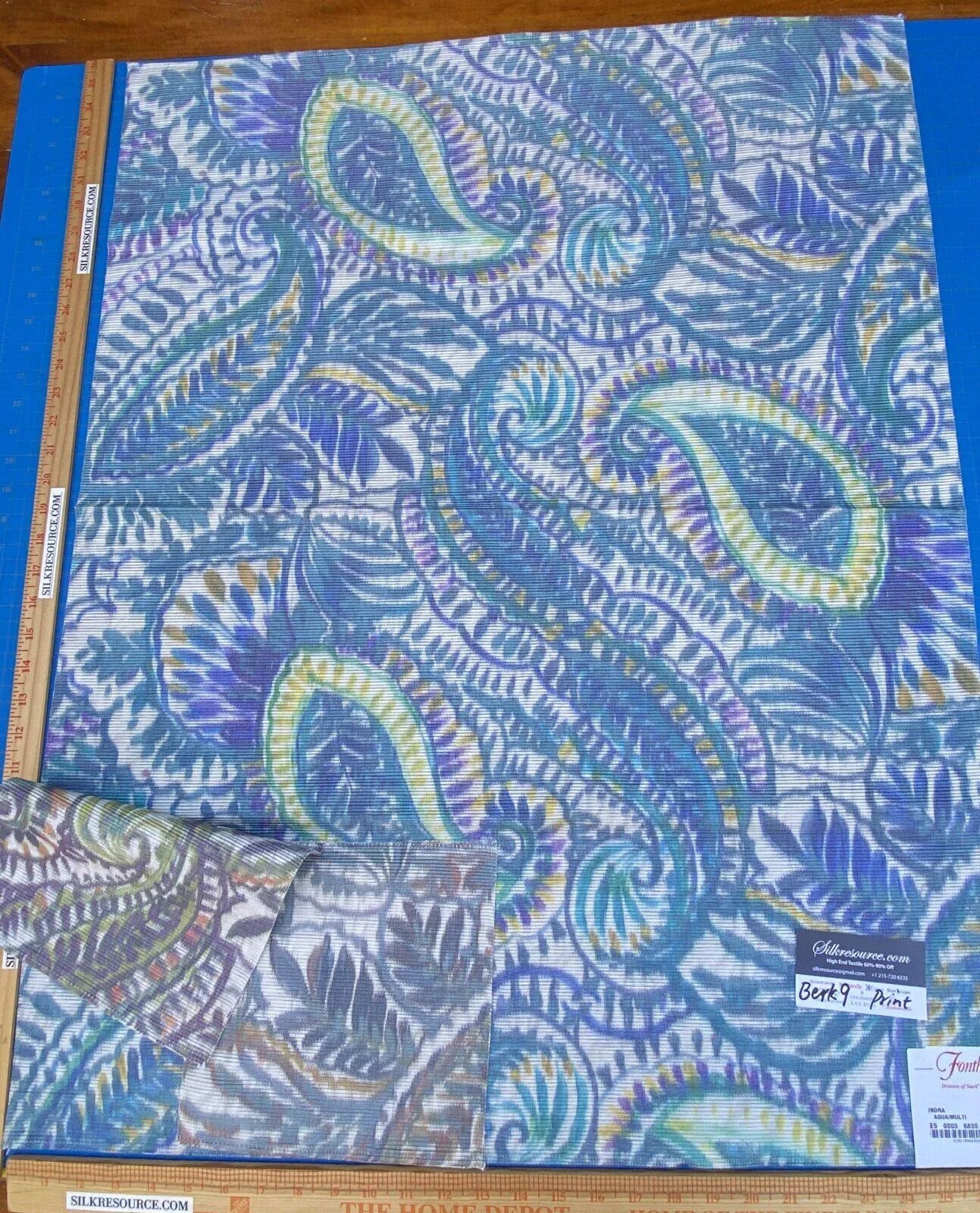 20d Berkbox9 Length Scalamandre Print 27x27 Inches 1 Yard X 26" Indra Aqua/multi Aztek Mayan Print Cotton MSRP USD 202/Y Heavy