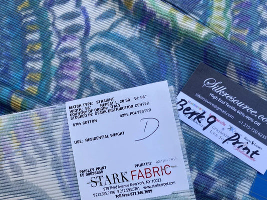 Scalamandre Indra Aztek Mayan Cotton - Aqua/Multi