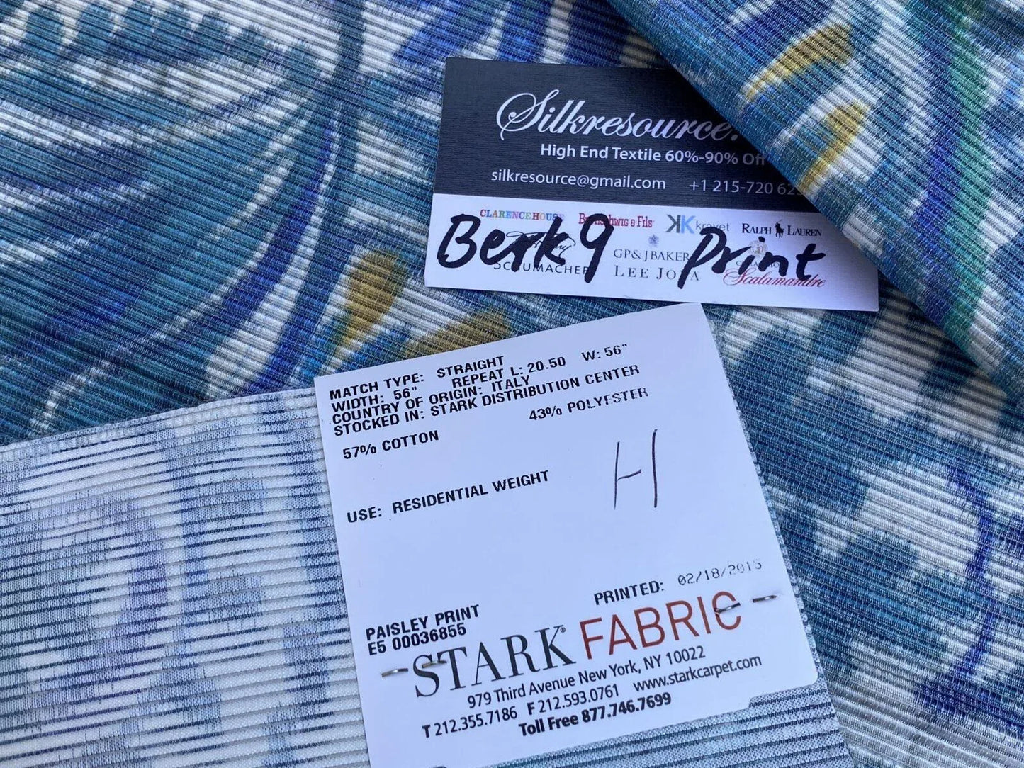 20h Berkbox9 Length Scalamandre Print 27x27 Inches (copy)