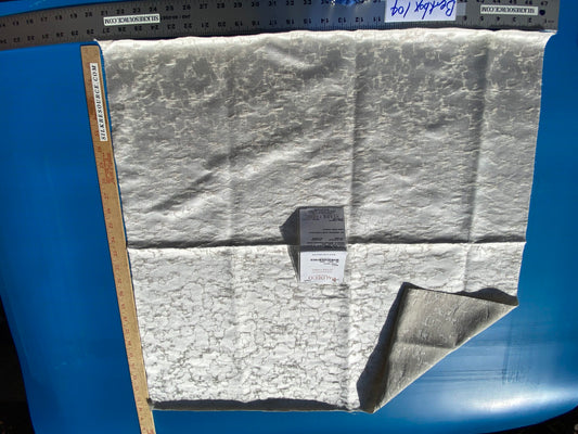 36 Berkbox104 Square Scalamandre Aldeco Misty Pure White Small Jacquard Abstract