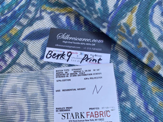 20n Berkbox9 Length Scalamandre Print 1 Yard X 26" Indra Aqua/multi Aztek Mayan Print Cotton MSRP USD 202/Y Heavy
