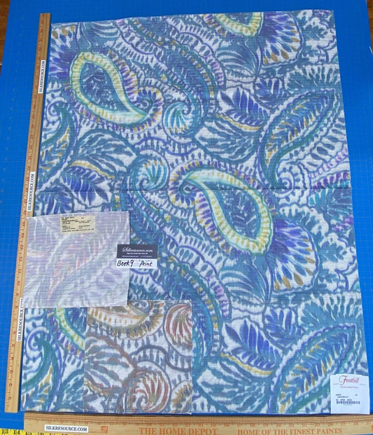 Scalamandre Indra Aztek Mayan Cotton - Aqua/Multi