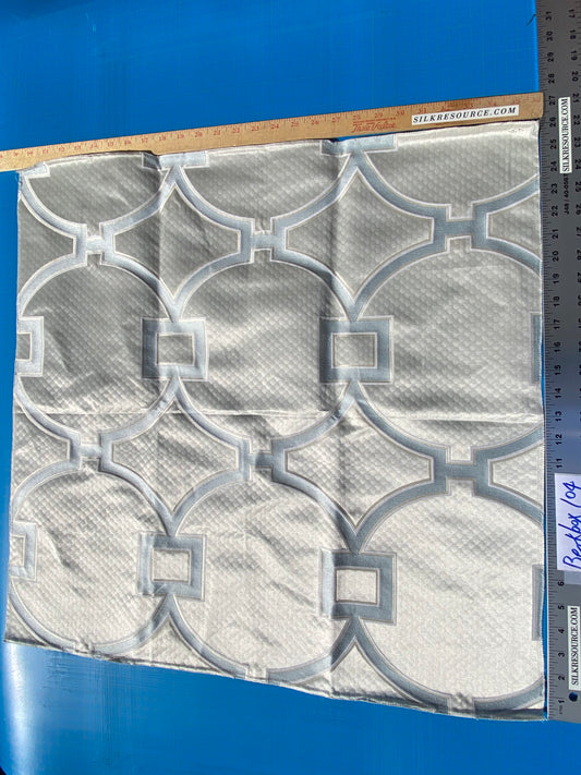 44 Berkbox104 Square Scalamandre Gray Blue Geometric Art Deco