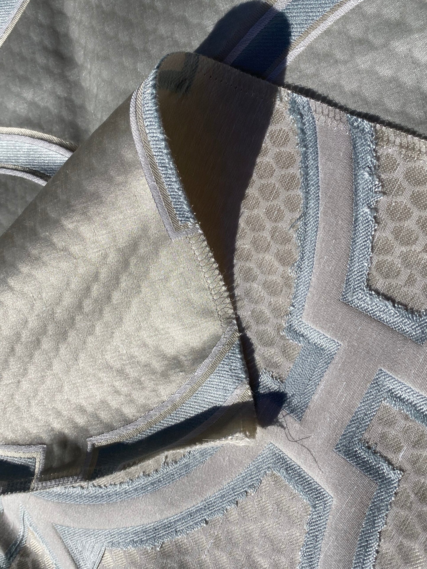 44 Berkbox104 Square Scalamandre Gray Blue Geometric Art Deco