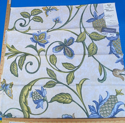 Scalamandre Berkbox Print - Blue On Cream