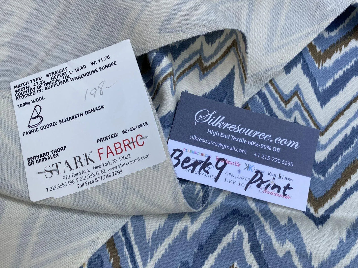 26b Berkbox9 Length Scalamandre Print 1 Yard Alexander Flame Eclipse & Toffee