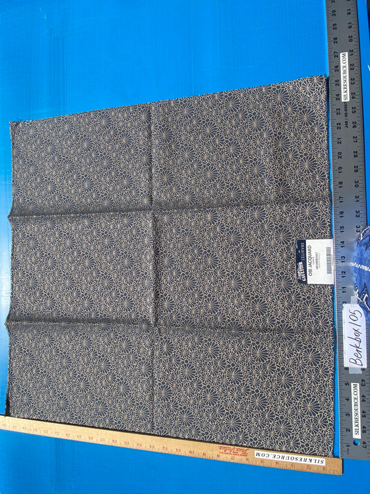 13 Berkbox105 Square Scalamandre Jean Paul Gaultier Obi Jacquard Marine Blue White Floral Small Scale