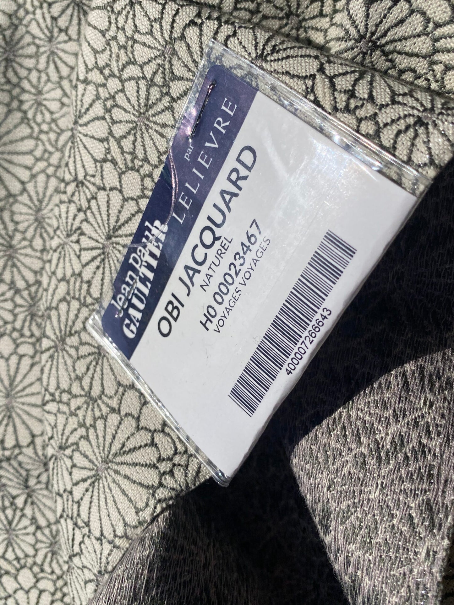 14 Berkbox105 Square Scalamandre Jean Paul Gaultier Obi Jacquard Nature Cream White Floral Small Scale