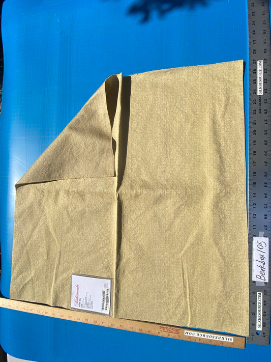 21 Berkbox105 Square Scalamandre Gobi Oro Gold Jacquard Cotton Strie Texture