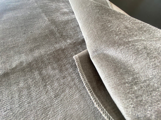33 Berkbox73 Square Silk by Colony Old World Weavers Metropolis Silk Velvet Steel Grey 27x18" MSRP USD 400+/y
