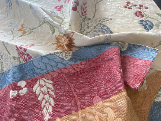 40 Berkbox73 Square by Scalamandre Artemisia Avorio Cream White Jacquard Fruits Floral Botanical Foliage Viscose Cotton MSRP USD300+/y