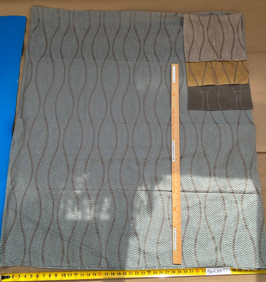 4 Berkbox97 Length Jacquard by Scalamandre Vivaldi Major Brown Cotton Polyester Chevron Stripe MSRP 200+/y