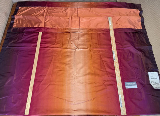 9 Berkbox1 Scalamandre Length 2.4yards Crescendo Ruby Silk satin ombré 100% silk Red Rose Orange Purple MSRP USD 624/y