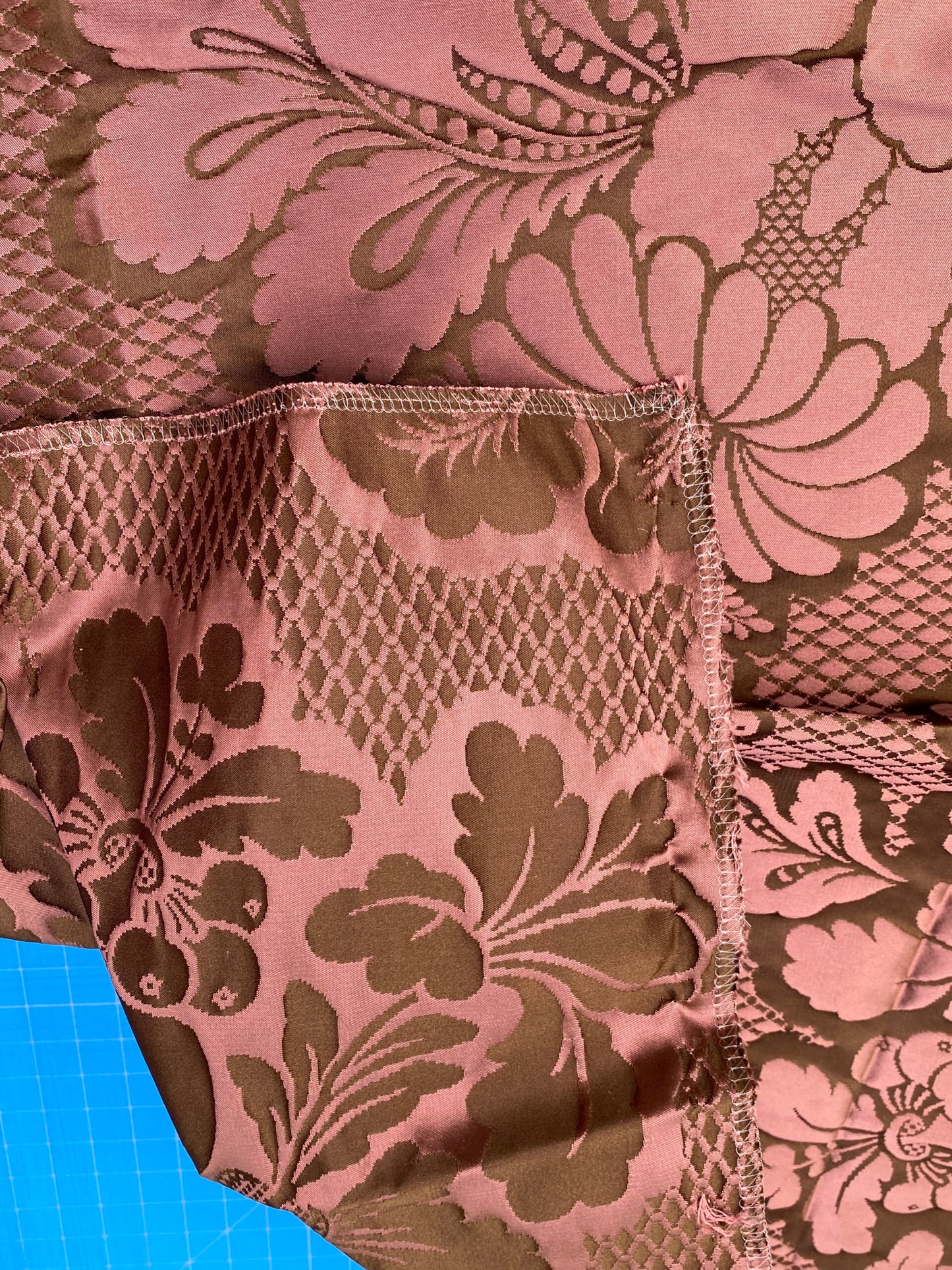 8 Berkbox98 Square Jacquard by Scalamandre Tassinari and Chatel Volanges Puce Silk Damask Floral Brownish Purple 23×24 inches MSRP USD1414/y