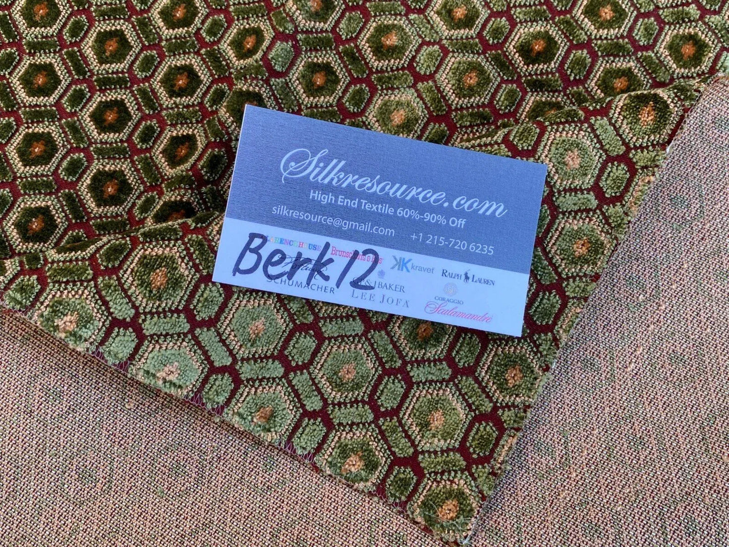 22 Berkbox12 Scalamandre Velvet Red, Green And Gold