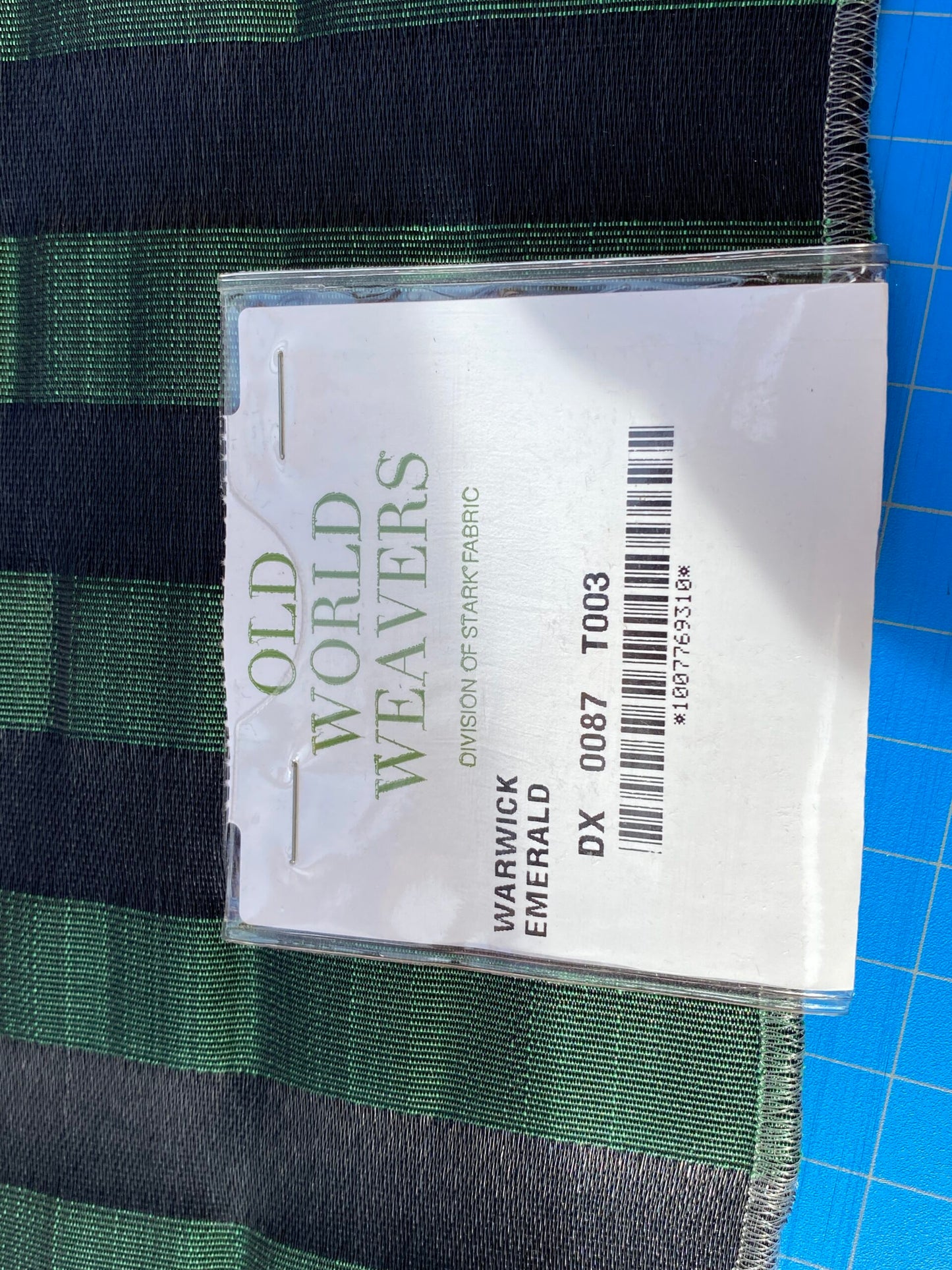 4 Berkbox99 Square Jacquard by Old World Weavers Warwick Emerald Stripe Green Black Horsehair MSRP USD700+/y